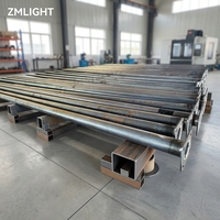 Poste de Luz Cónico de Acero Galvanizado en Caliente de Grado Industrial, 9m 10m 11m, para Proyectos de Iluminación Urbana y Pública
