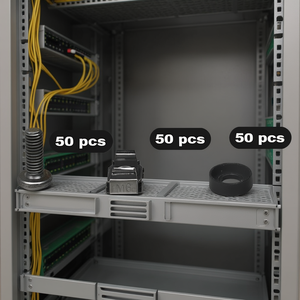 Tornillos para gabinetes de rack M6x20mm, paquete de 50 con arandelas y clips para gabinetes de red - Product Image 3