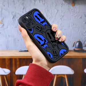 Nouvelle Coque de Téléphone Populaire au Design Visage de Fantôme Bleu pour iPhone 15 17 Pro Max 14 13 12 – Coque Personnalisée Antichoc Effet Bonbon - Product Image 5