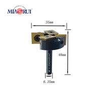 Fraise de surfaçage CNC Miaorui pour planches de contreplaqué, queue de 1/4 po, diamètre de coupe de 1-3/8 po, 4 dents, pour dégauchisseuse à bois - Vente Flash