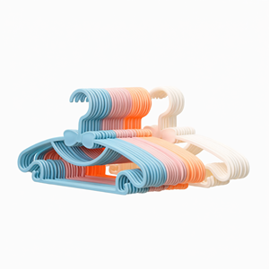 Perchas Antideslizantes con Lazo para Ropa de Bebé, de Plástico, Ahorro de Espacio, Multicolores, para Guardería - Product Image 1