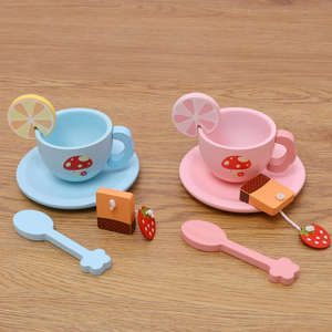 <span class=keywords><strong>Cafetera</strong></span> de setas de madera para niños, accesorios de juego de rol de cocina, <span class=keywords><strong>juguete</strong></span> interactivo educativo para padres e hijos DIY - Product Image 4