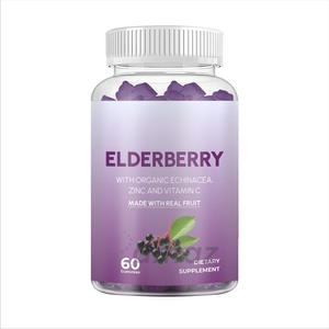 Gummies à l'extrait d'églantier noir antioxydant, marque privée OEM ODM, avec zinc <span class=keywords><strong>et</strong></span> vitamine C, certifiées bio - Product Image 1