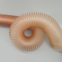 Tuyau flexible en spirale pour collecteur d'air et de poussière industriel en PU transparent, résistant aux chocs