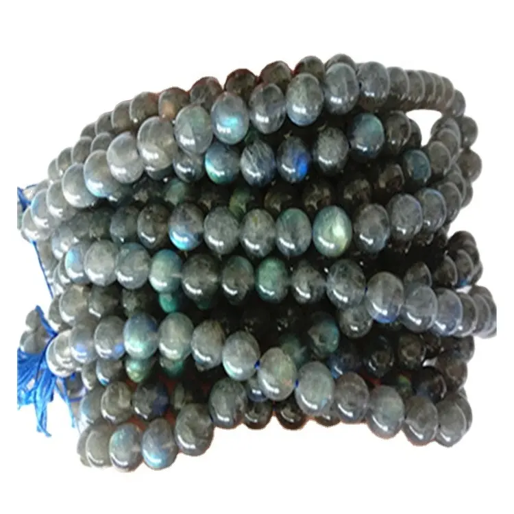 प्राकृतिक स्टोन 6-12mm दौर labradorite इस्लामी प्रार्थना मोती थोक