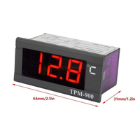 TPM-900 220V Contrôleur de température numérique Compteur d'affichage Thermomètre numérique de voiture Thermomètre d'armoire d'affichage