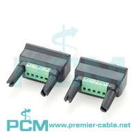 Adaptador MINI DB9F a TB DB9 Hembra a Bloque de Terminales Compatible con MOXA UPort NPort, Convertidor RS485 RS422 DB9, Terminal de Tornillo DB9