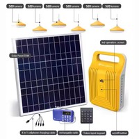 Kits de système d'énergie solaire portables hors réseau pour la maison avec éclairage de ventilateur et télévision