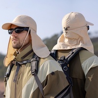 Sombrero de Pescador para Protección Solar de Verano, Impermeable, de Secado Rápido, con Solapa Desmontable y Cremallera, Gorra de Béisbol para Senderismo y Actividades al Aire Libre, Venta al Por Mayor