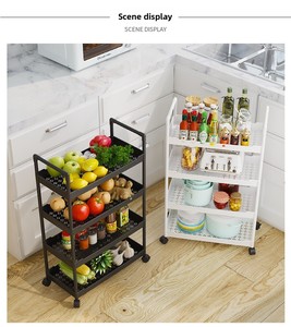 Estantería de pie multicapa, carrito de almacenamiento de aperitivos, sala de estar móvil para, dormitorio, ruedas de plástico para almacenamiento de vajilla - Product Image 6