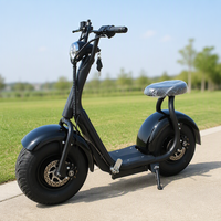Scooter électrique vintage tout-terrain monoplace, batterie lithium 60V 20Ah, pneu large 8 pouces 285-55-8