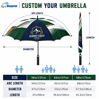 Parapluie de golf double couche ventilé avec logo personnalisé, cadre en fibre de verre à 8 baleines et tissu pongé haute densité, idéal pour les événements sportifs et les clubs