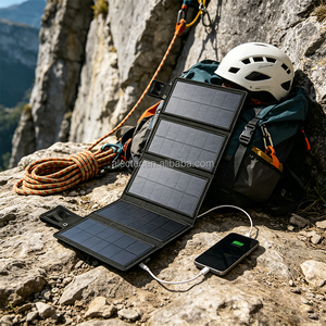 ALECTER Panneau Solaire Monocristallin Pliable Portable Mini 8W 10W Étanche USB 5V2A Certifié CE Garantie 12 Mois - Product Image 2