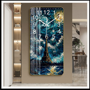 Reloj de Pared con Diseño de Atardecer y Paisaje Marino Azul para Casa de Playa, Hotel Costero, Resort, Pasillo, Sala de Estar - Product Image 4
