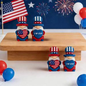 Mini Adornos Patrióticos de Gnomos, Figuras en Miniatura para el Día de la Independencia, Conmemorando el 250 Aniversario de los Veteranos - Product Image 4