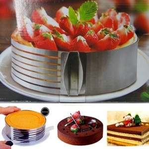 Moule à gâteau rond en acier inoxydable, Mini anneau de cuisson avec poussoir, Mousse pâtisserie, <span class=keywords><strong>petit</strong></span> gâteau, anneau à tarte pour Dessert - Product Image 6