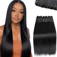 Queue de cheval 10A Lisse 300g, tissage rapide à coudre, 100% Fibre Remy, sans nœuds, inodore, style birman