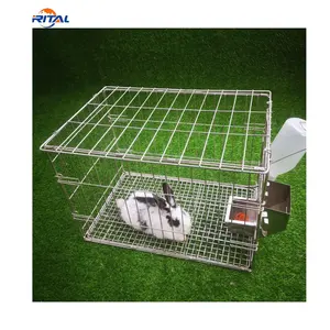 wholesale large metal wire laboratory rabbit cage commercial stainless steel rabbit breeding cages for lab