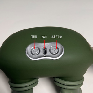 Neck And Shoulder Massager ZH-Z10A Dark Green With Red Light Heating For Home And Commercial Use - Product Image 2