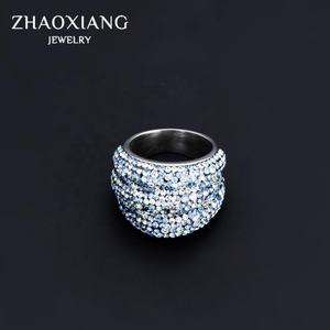 Anillos de Compromiso y Boda para Mujer, Joyería de Acero Inoxidable Brillante con Incrustaciones de Circonita Cúbica - Product Image 5