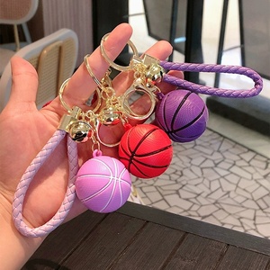 Sports Lovers Plastic Keychain Promotion Gifts Bag Charm Multi Colors Car <b>key</b> Decorations 3D Acrylic Basketball Pendant Keychain - Product Image 3