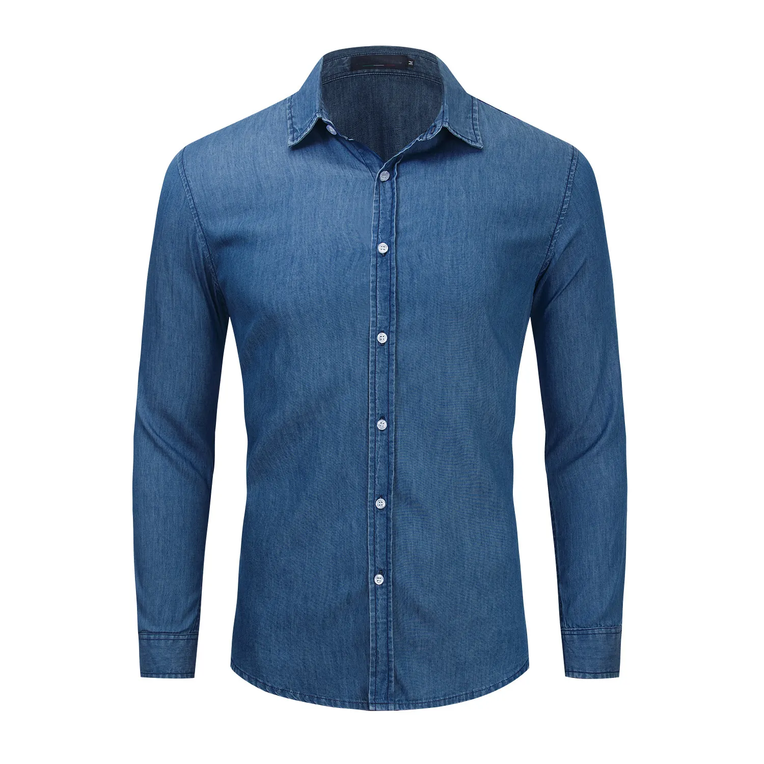 2024 haute qualité printemps automne nouveau pur coton à manches longues chemise hommes décontracté Denim chemise pour hommes