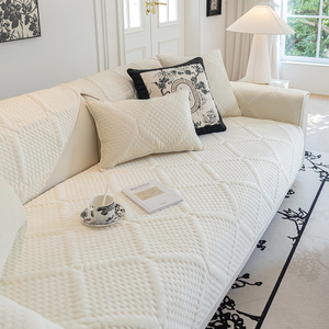 Member Exclusive Crystal <b>Velvet</b> <b>Sofa</b> Cushion Pad Type Quilted Solid Color Non Slip Machine Wash Modular <b>Sofa</b> <b>Cover</b> - Product Image 5