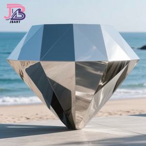 Espejo grande Diamante Característica Boda Acero inoxidable Diamante Estatua Arte Escultura al aire libre Diamante - Product Image 5