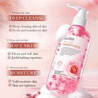 Gel Douche Parfumé Série Florale à la Niacinamide, Extraits Riches de Pétales de Fleurs Naturelles, Parfum Longue Durée, Nettoie la Peau