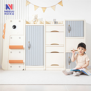 Boîte à tiroirs de rangement en plastique Étagère pour enfants Armoires de rangement pour adolescents Organisateur Jouets Garde-robe pour enfants Meubles de garderie Placard pour enfants - Product Image 1