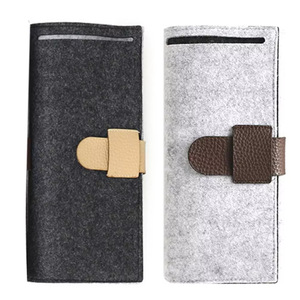 Wholesale custom felt jewelry bags, outdoor travel jewelry carrying bags, Korean style minimalist jewelry organizer bags - Product Image 4