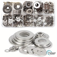 Assortiment de rondelles plates en acier inoxydable 580 pièces M2 M2.5 M3 M4 M5 M6 M8 M10 M12 Qualité industrielle Finition passivée