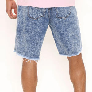 กางเกงขาสั้นออกกำลังกายฤดูร้อนคุณภาพสูงสำหรับผู้ชาย ผ้าฝ้าย 100% ระบายอากาศได้ดี สไตล์ดิสเทรส รับทำโลโก้ตามสั่ง - Product Image 6