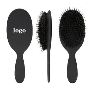 5 cores Hairbrush logotipo personalizado escova molhada seca Detangling escova de cabelo para couro cabeludo massagem Nylon Boar cerdas extensões de cabelo escova