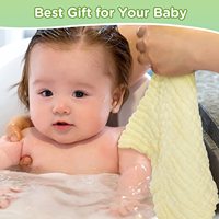 Baby Muslin Washcloths Natural Muslin Cotton Baby Soft Newborn Baby Face Towel Absorbent Muslin Washcloth for Sensitive Skin
