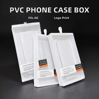 Boîte d'emballage jetable en plastique PVC gaufré pour coques de téléphone transparentes universelles et accessoires de téléphonie mobile avec logo personnalisé