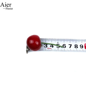 Décoration en mousse <span class=keywords><strong>cerise</strong></span> rouge 3D Aierflorist, taille 2,5 cm, <span class=keywords><strong>cerise</strong></span> artificielle parfaite pour la Saint-Valentin, Pâques, Noël, la maison, la fenêtre - Product Image 6