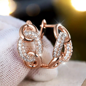 Orecchini a Cerchio con Chiusura alla Moda per Donne, Accessori per Orecchie Semplici per Uso Quotidiano - Product Image 5