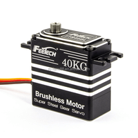 Servomoteur HV 180 degrés entièrement métallique 40 kg sans balais, compatible avec les voitures RC 1/8 1/10, compatible avec Arduino/Raspberry Pi