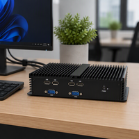 Mini PC industriel compact sans ventilateur Windows 11 avec 5G NR WiFi6, Intel I5 1235U, DDR4, NVMe, 2 LAN, 4 COM, GPIO