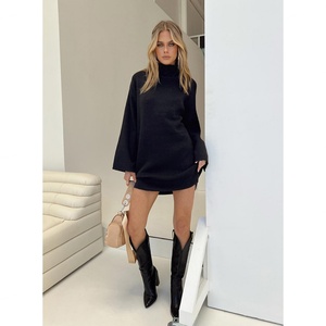 เสื้อสเวตเตอร์ไหมพรมคอสูงเนื้อนุ่มสไตล์ญี่ปุ่นสำหรับผู้หญิง ชุดลำลองความยาวปานกลางสไตล์สบายๆ สำหรับฤดูใบไม้ร่วงฤดูหนาว ทรงเข้ารูปตามธรรมชาติ - Product Image 4