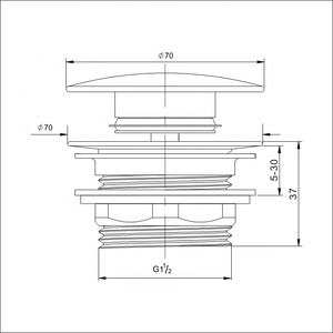 Bán chạy nhất Trung Quốc Nhà Máy Taizhou bồn tắm <span class=keywords><strong>pop</strong></span> up xả stopper brass bồn tắm cống và tràn - Product Image 2