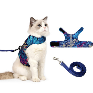 Pabrikan Oem tali kekang kucing sublimasi kustom dan Set tali kekang kucing tahan pelarian - Product Image 1