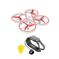Mini 2.4G 4CH 6 Axes LED drone RC Quadcopter Jouet jaune