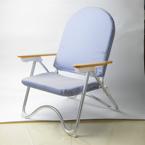 Blu Navy pesante oversize imbottito pieghevole in alluminio Teak braccioli <span class=keywords><strong>poltrona</strong></span> reclinabile <span class=keywords><strong>sedia</strong></span> <span class=keywords><strong>a</strong></span> <span class=keywords><strong>sdraio</strong></span> con cuscino - Product Image 1