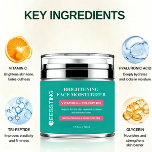 Crema Facial Hidratante y Blanqueadora con Vitamina C y Tri-Péptidos, Orgánica, con Logotipo Personalizado - Product Image 4