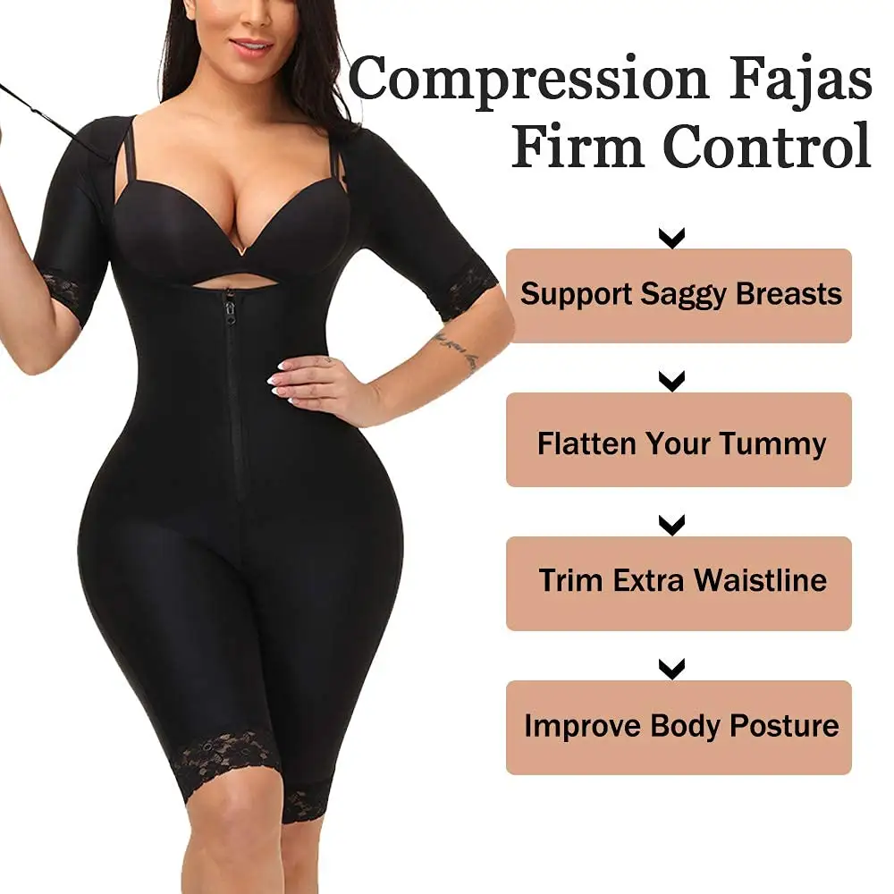 उच्च संपीड़न पोस्ट सर्जरी Colombianas Faja Shapewear Bodysuit संपीड़न परिधान के लिए liposuction के