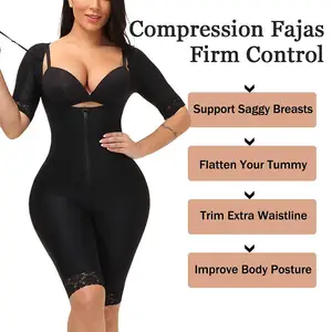 Hoge Compressie Post Chirurgie Colombianas Faja Shapewear Bodysuit Compressie Kledingstuk Voor Liposuctie