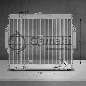 อะไหล่ระบายความร้อนเครื่องยนต์ Gamela ใหม่ สำหรับมิตซูบิชิ ปาเจโร ปี 1992-1997 สำหรับเดมิโอ/ 2 ชิ้น อลูมิเนียม + พลาสติก ขนาด OEM สีดำ+เงิน - Product Image 2
