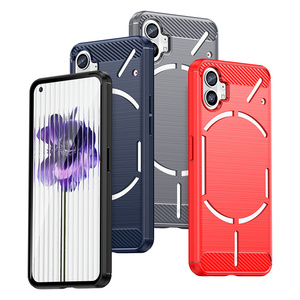 Funda Con Fibra De Carbono De Teléfono Para <span class=keywords><strong>Nothing</strong></span> <span class=keywords><strong>One</strong></span> Blando TPU Material Caja De Móvil Cepillada Textura Para <span class=keywords><strong>Nothing</strong></span> 1 - Product Image 1